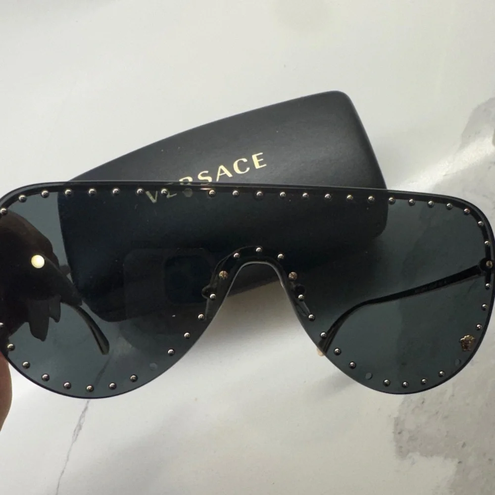 Versace Dark Studded Sunglasses - Picture 4 of 6